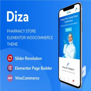 Diza – İlaç, Medikal, Eczane Elementor WooCommerce Teması