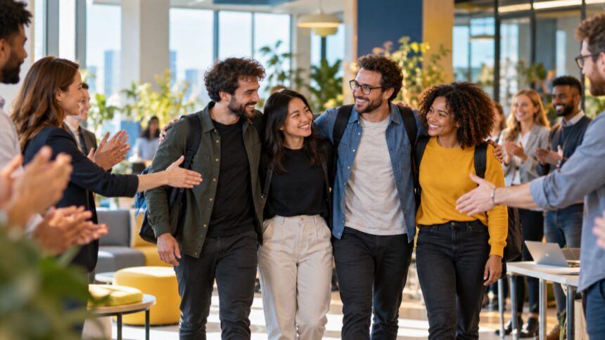 Birlikte büyük teknoloji organizasyonuna katılan uzman startup ekibi