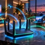 Modern evde çok sayıda cihaza yüksek hızlı bağlantı sağlayan Wi-Fi 7 yönlendirici